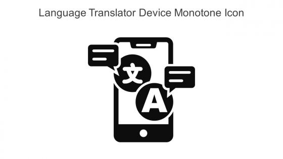 Language Translator Device Monotone Icon In Powerpoint Pptx Png And Editable Eps Format
