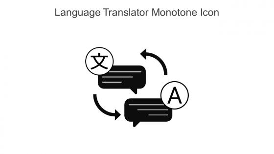 Language Translator Monotone Icon In Powerpoint Pptx Png And Editable Eps Format