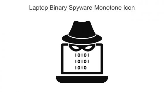 Laptop Binary Spyware Monotone Icon In Powerpoint Pptx Png And Editable Eps Format