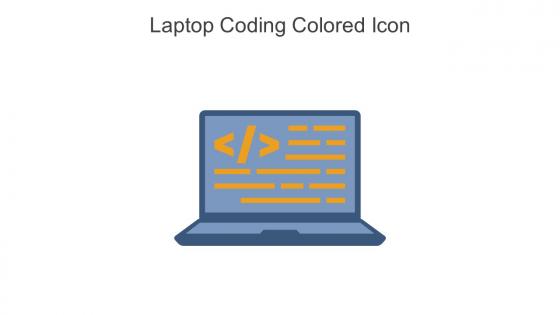 Laptop Coding Colored Icon In Powerpoint Pptx Png And Editable Eps Format