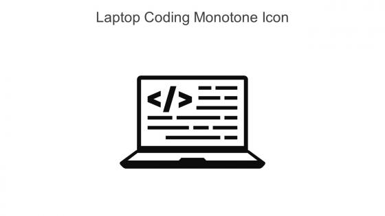 Laptop Coding Monotone Icon In Powerpoint Pptx Png And Editable Eps Format
