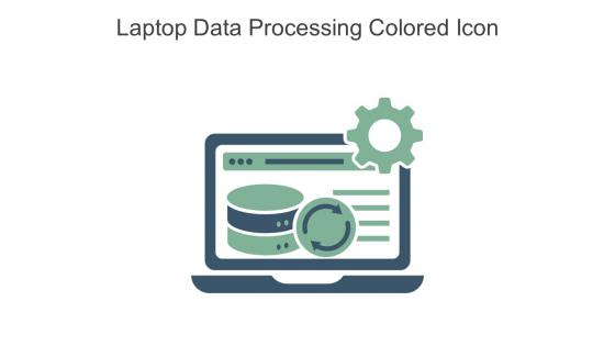 Laptop Data Processing Colored Icon In Powerpoint Pptx Png And Editable Eps Format