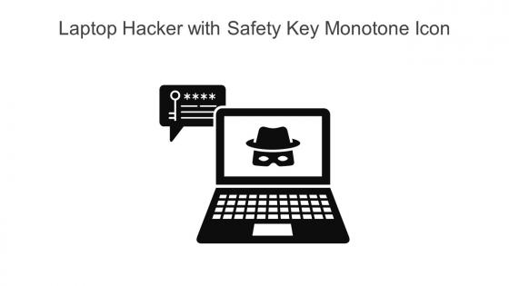 Laptop Hacker With Safety Key Monotone Icon In Powerpoint Pptx Png And Editable Eps Format