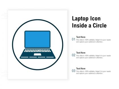 Laptop icon inside a circle