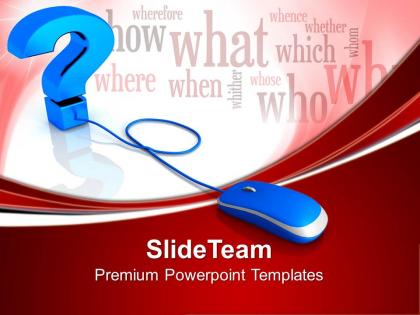 Laptop image question internet powerpoint templates and themes business flow charts