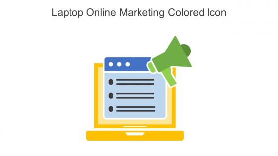 Laptop Online Marketing Colored Icon In Powerpoint Pptx Png And Editable Eps Format