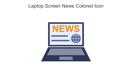 Laptop Screen News Colored Icon In Powerpoint Pptx Png And Editable Eps Format