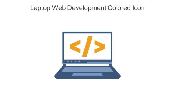 Laptop Web Development Colored Icon In Powerpoint Pptx Png And Editable Eps Format
