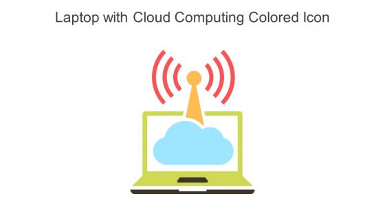 Laptop With Cloud Computing Colored Icon In Powerpoint Pptx Png And Editable Eps Format