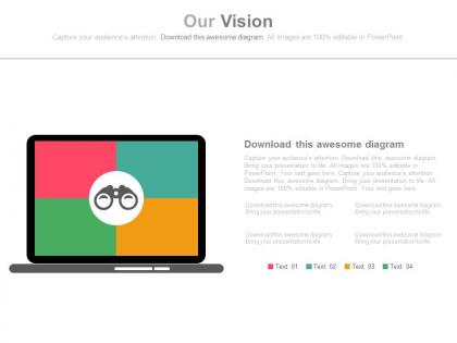 Laptop with future vision analysis powerpoint slides