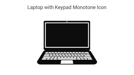 Laptop With Keypad Monotone Icon In Powerpoint Pptx Png And Editable Eps Format