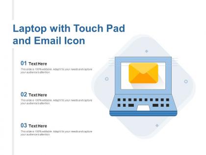 Laptop with touch pad and email icon