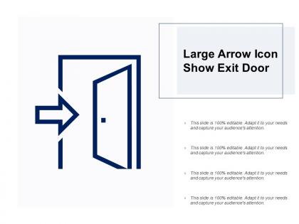 Large arrow icon show exit door