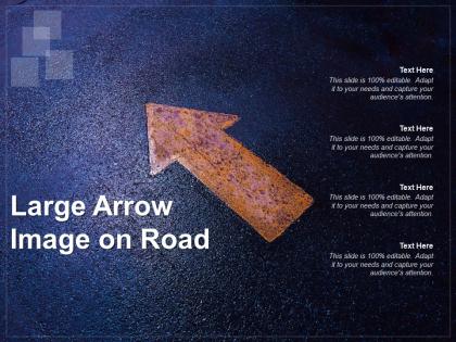 Large arrow image on road