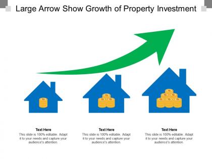 Large arrow show growth of property investment