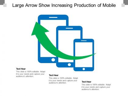 Large arrow show increasing production of mobile