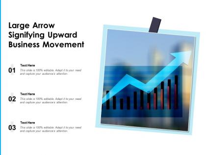 Large arrow signifying upward business movement