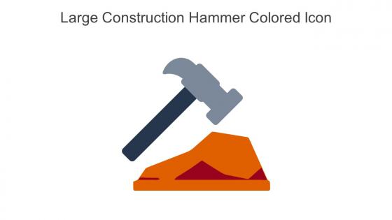 Large Construction Hammer Colored Icon In Powerpoint Pptx Png And Editable Eps Format