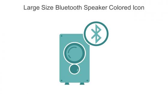 Large Size Bluetooth Speaker Colored Icon In Powerpoint Pptx Png And Editable Eps Format