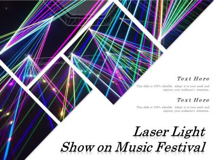 Laser light show on music festival