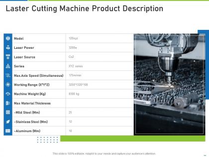 Laster cutting machine product description