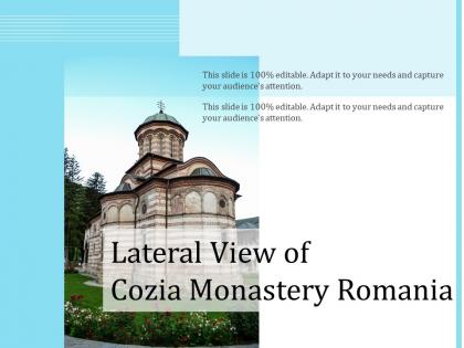 Lateral view of cozia monastery romania