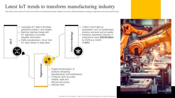 Latest IOT Trends To Transform Manufacturing Industry Enabling Smart Production DT SS