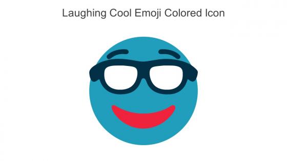 Laughing Cool Emoji Colored Icon In Powerpoint Pptx Png And Editable Eps Format
