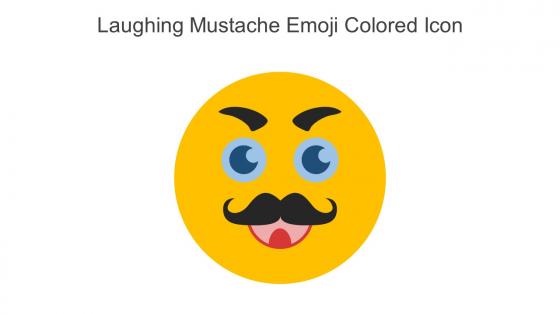 Laughing Mustache Emoji Colored Icon In Powerpoint Pptx Png And Editable Eps Format