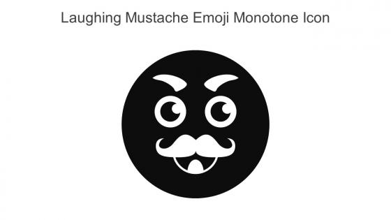 Laughing Mustache Emoji Monotone Icon In Powerpoint Pptx Png And Editable Eps Format