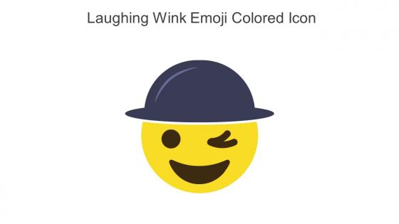 Laughing Wink Emoji Colored Icon In Powerpoint Pptx Png And Editable Eps Format