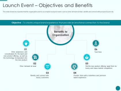 Launch event objectives and benefits new product introduction marketing plan