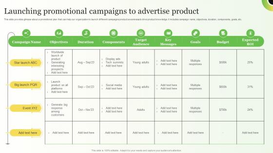 Launching Promotional Campaigns Strategies For Consumer Adoption Journey