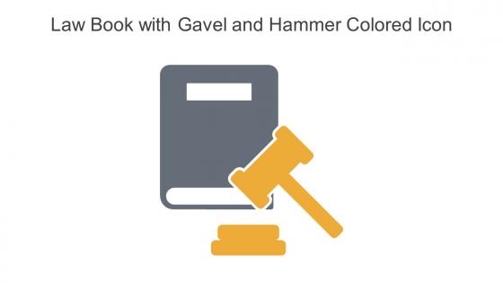 Law Book With Gavel And Hammer Colored Icon In Powerpoint Pptx Png And Editable Eps Format