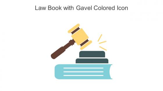 Law Book With Gavel Colored Icon In Powerpoint Pptx Png And Editable Eps Format