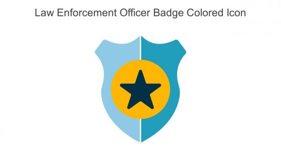 Law Enforcement Officer Badge Colored Icon In Powerpoint Pptx Png And Editable Eps Format