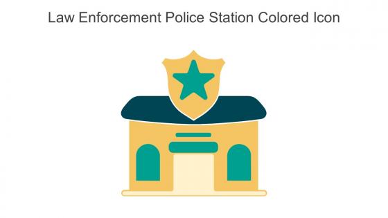 Law Enforcement Police Station Colored Icon In Powerpoint Pptx Png And Editable Eps Format