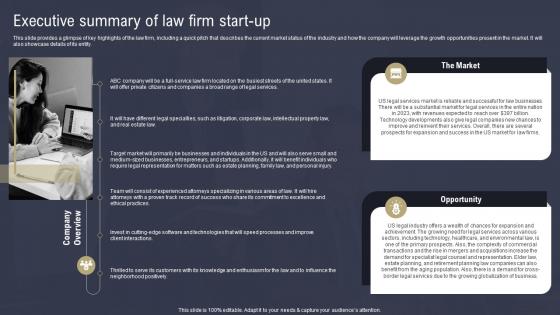 Law Firm Business Plan Executive Summary Of Law Firm Start Up BP SS
