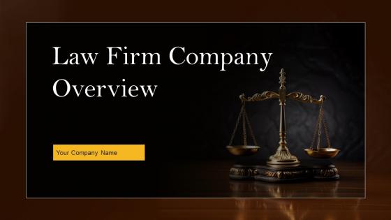Law Firm Company Overview Powerpoint Ppt Template Bundles BP MM