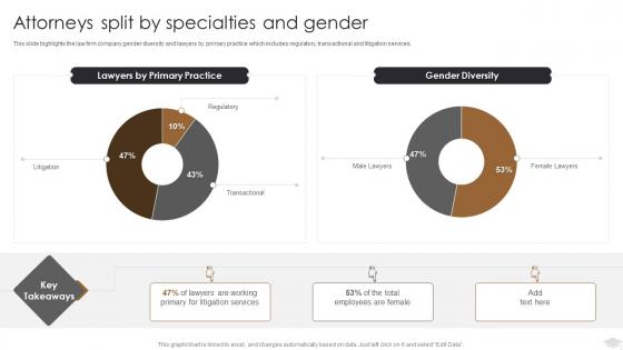 Law Firm Company Profile Attorneys Split By Specialties And Gender