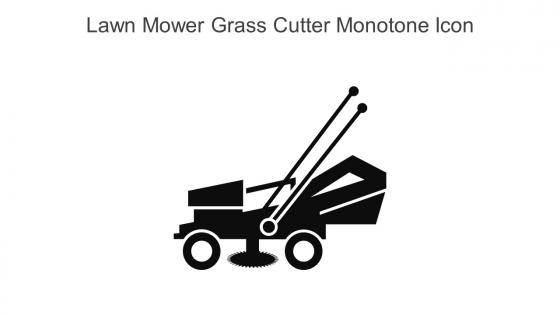Lawn Mower Grass Cutter Monotone Icon In Powerpoint Pptx Png And Editable Eps Format