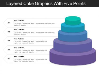 Layered cake graphics with five points