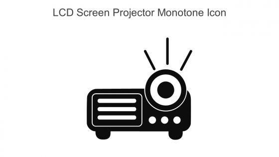 LCD Screen Projector Monotone Icon In Powerpoint Pptx Png And Editable Eps Format