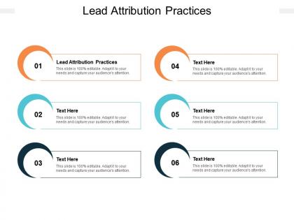 Lead attribution practices ppt powerpoint presentation model show cpb