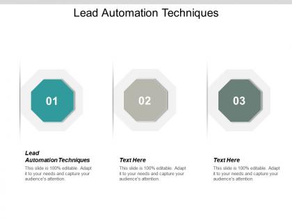 Lead automation techniques ppt powerpoint presentation inspiration slide download cpb