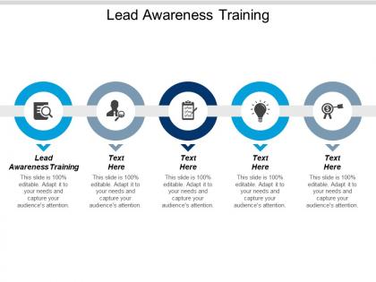 Lead awareness training ppt powerpoint presentation infographics deck cpb