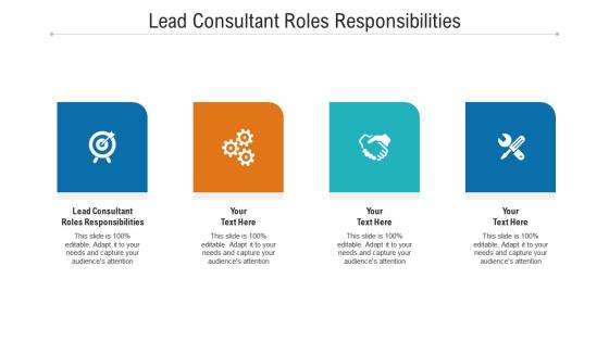 Lead consultant roles responsibilities ppt powerpoint presentation styles objects cpb