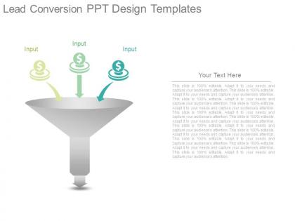 Lead conversion ppt design templates