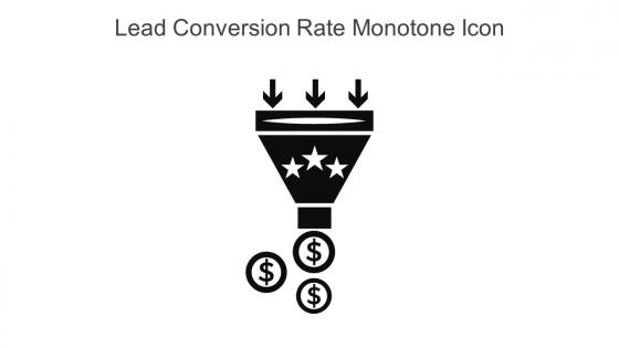 Lead Conversion Rate Monotone Icon In Powerpoint Pptx Png And Editable Eps Format