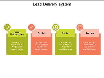 Lead delivery system ppt powerpoint presentation visual aids backgrounds cpb